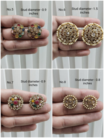 Champagne Stone Stud Earrings