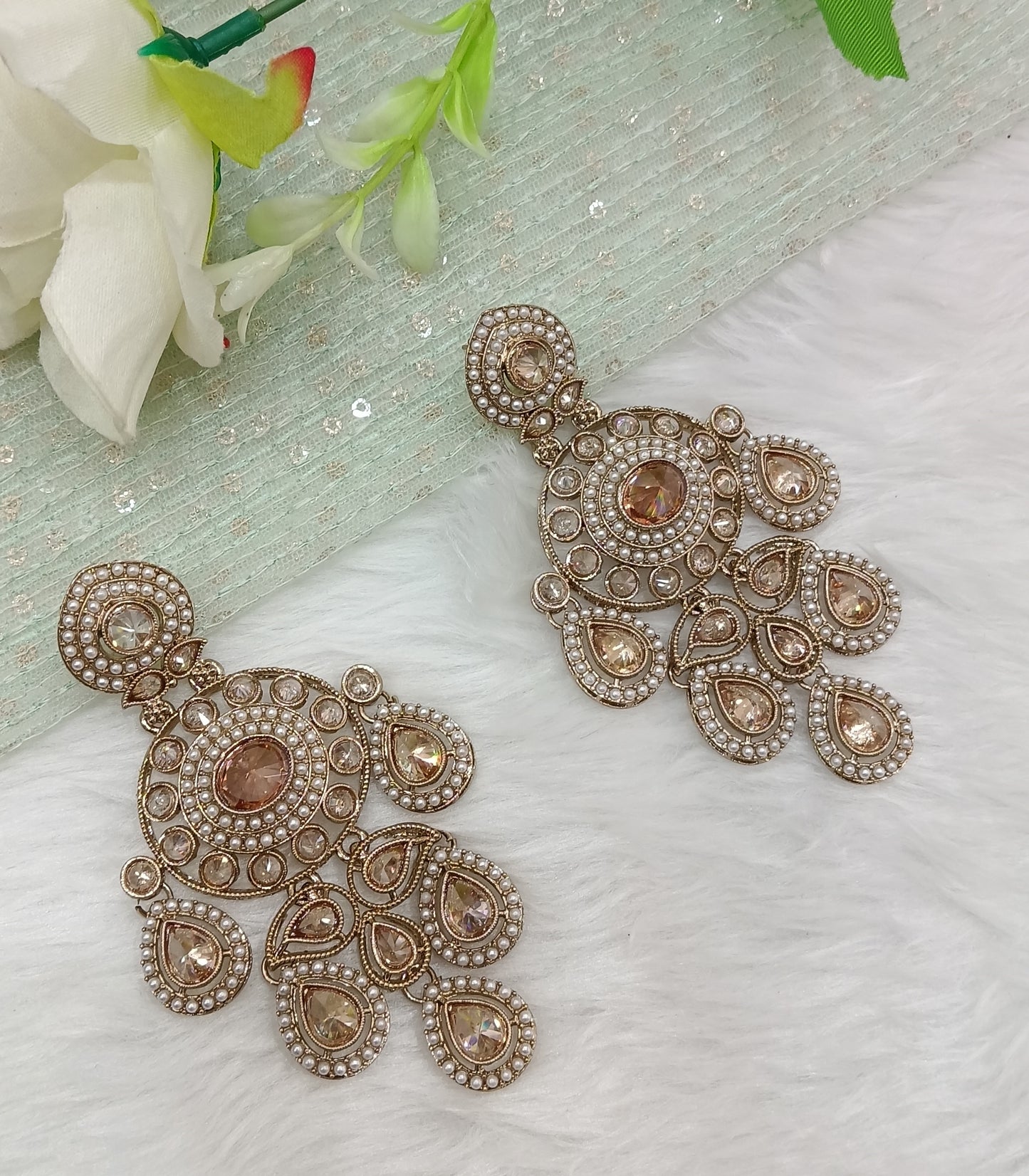 Antique Gold Bollywood Suresh Earrings