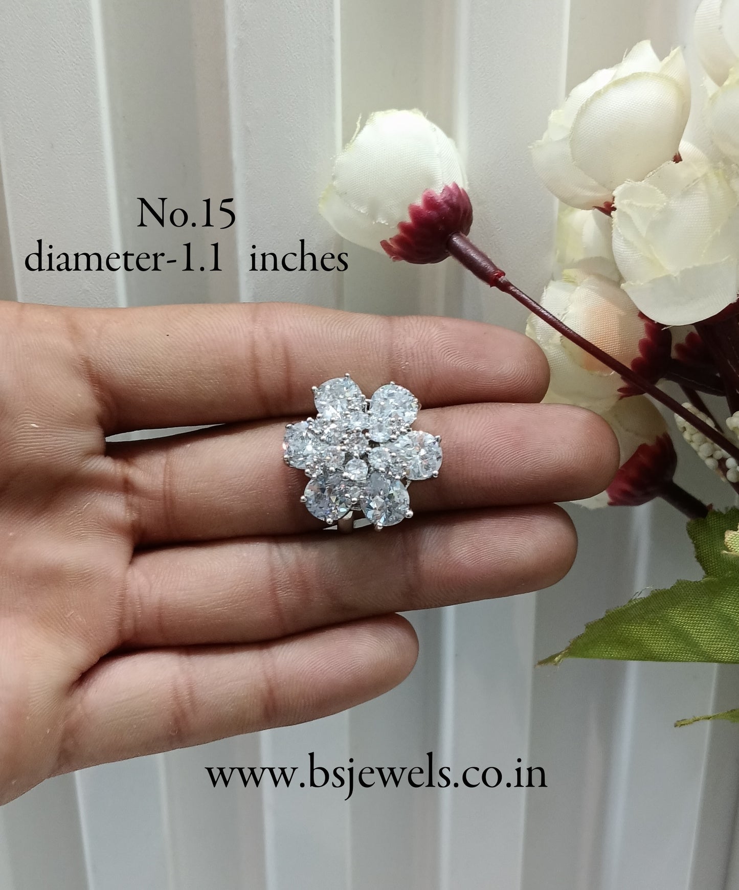 CZ American Diamond Adjustable Finger Rings