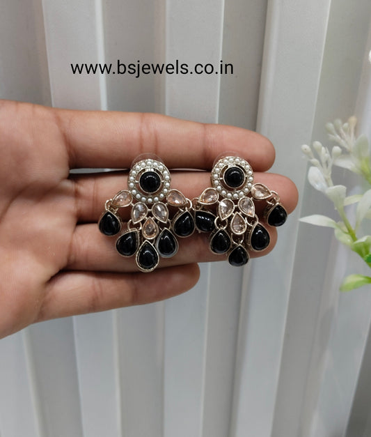 Black Antique Gold Bollywood Rachin Earrings