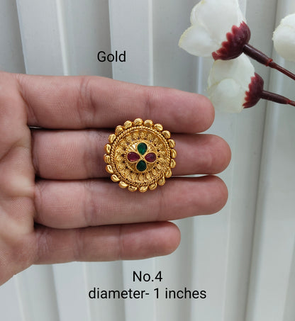 Gold Cocktail Finger Rings