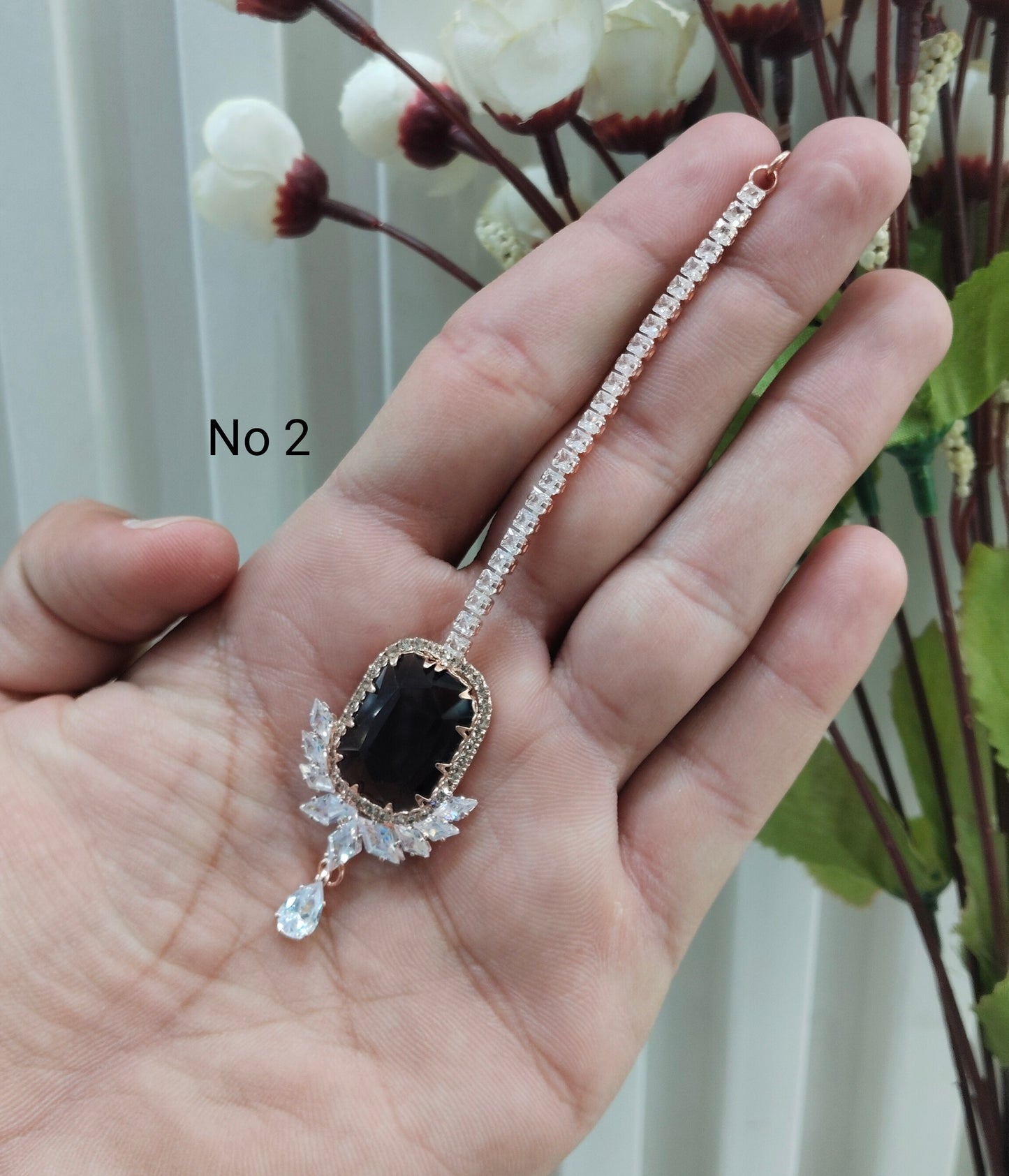 Crystal Tikka Jewellery Headpiece Set