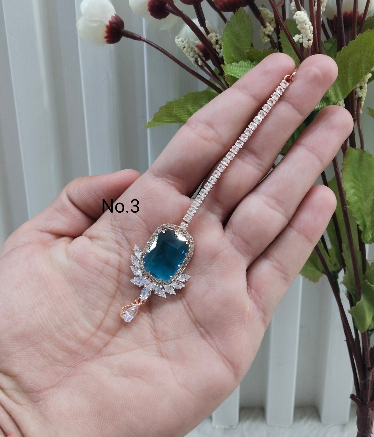 Crystal Tikka Jewellery Headpiece Set