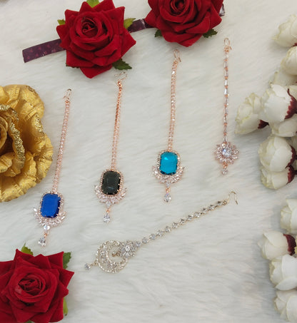 Crystal Tikka Jewellery Headpiece Set
