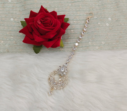 Crystal Tikka Jewellery Headpiece Set