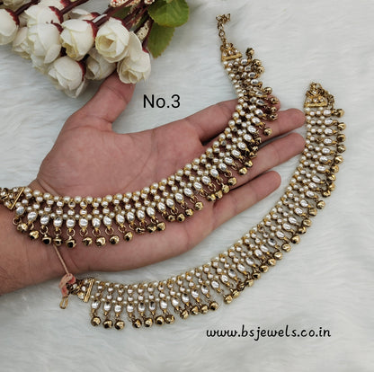 Antique Gold Anklets Jhanjar Payal Jewellery  Set