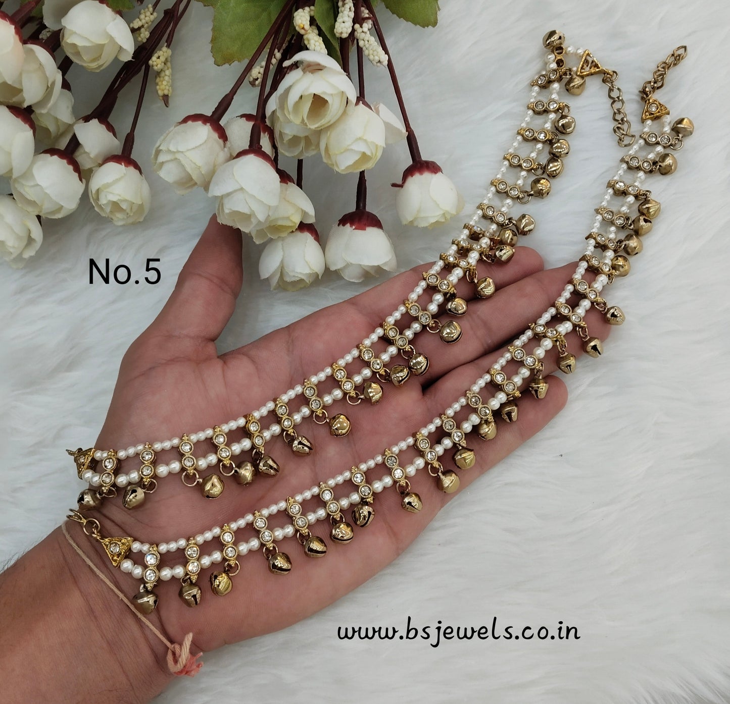 Antique Gold Anklets Jhanjar Payal Jewellery  Set