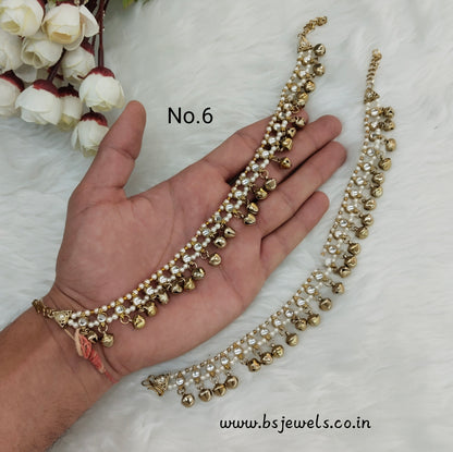 Antique Gold Anklets Jhanjar Payal Jewellery  Set