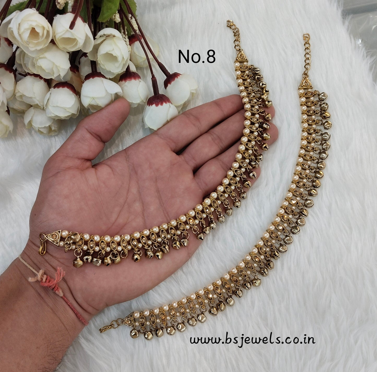 Antique Gold Anklets Jhanjar Payal Jewellery  Set