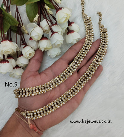 Antique Gold Anklets Jhanjar Payal Jewellery  Set