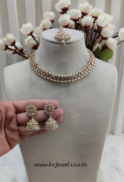 Antique Gold Necklace Jewellery Nitish Set