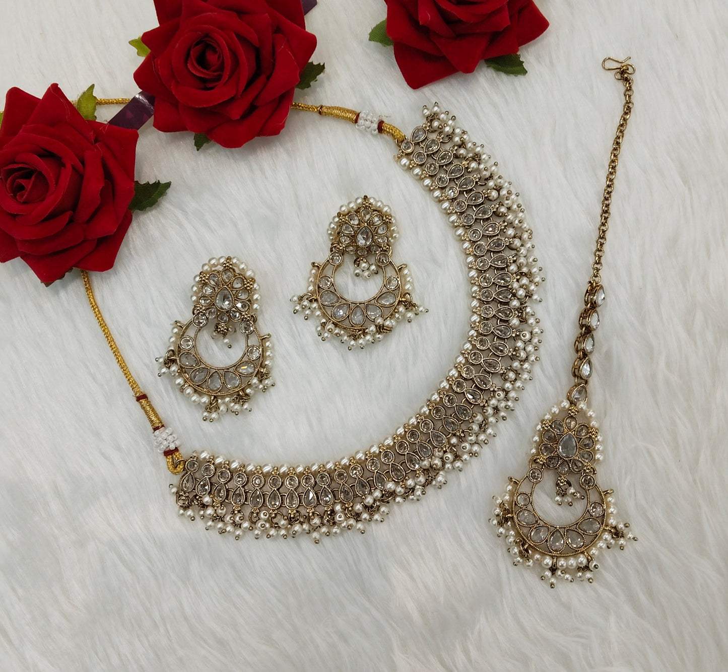 Antique Gold Necklace Jewellery Naman Set