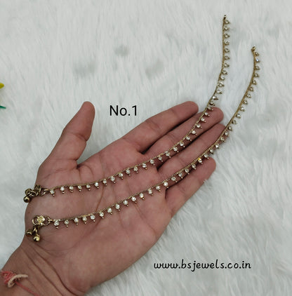 Antique Gold Anklets Jhanjar Payal Jewellery  Set