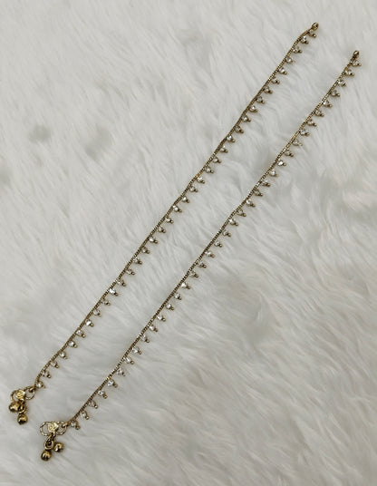 Antique Gold Anklets Jhanjar Payal Jewellery  Set