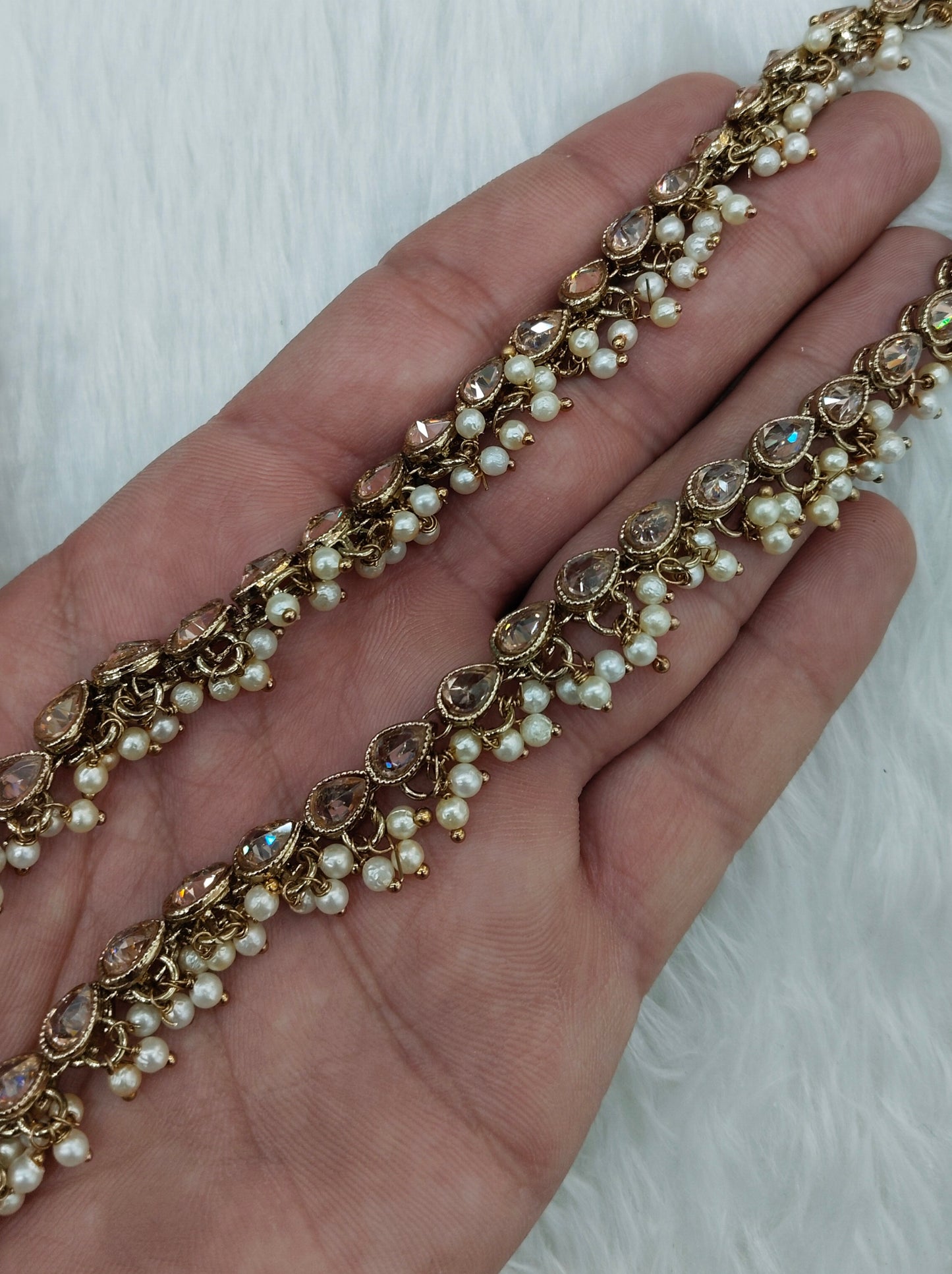 Antique Gold Anklets Jhanjar Payal Jewellery  Set