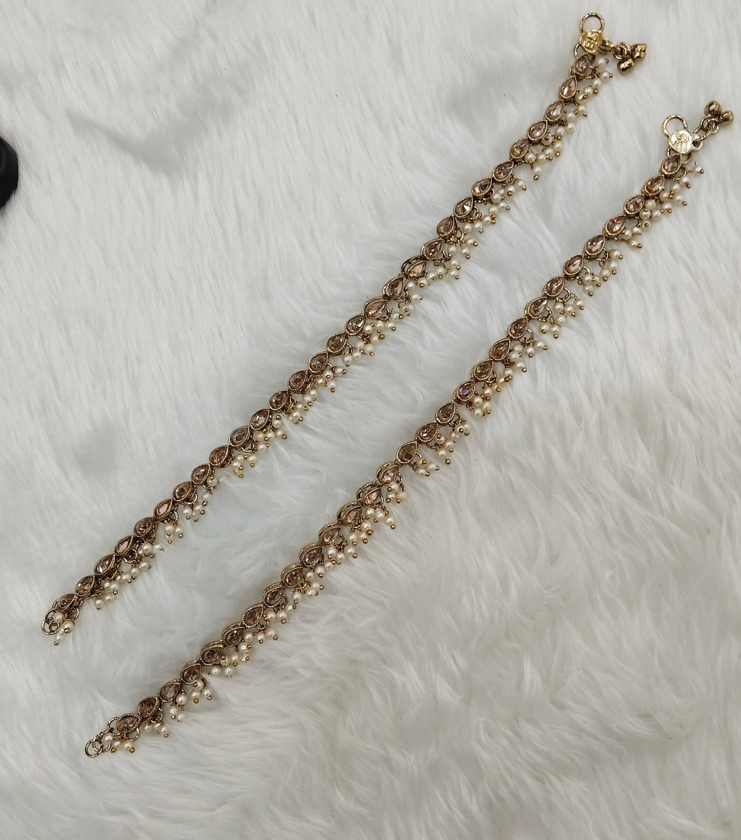 Antique Gold Anklets Jhanjar Payal Jewellery  Set