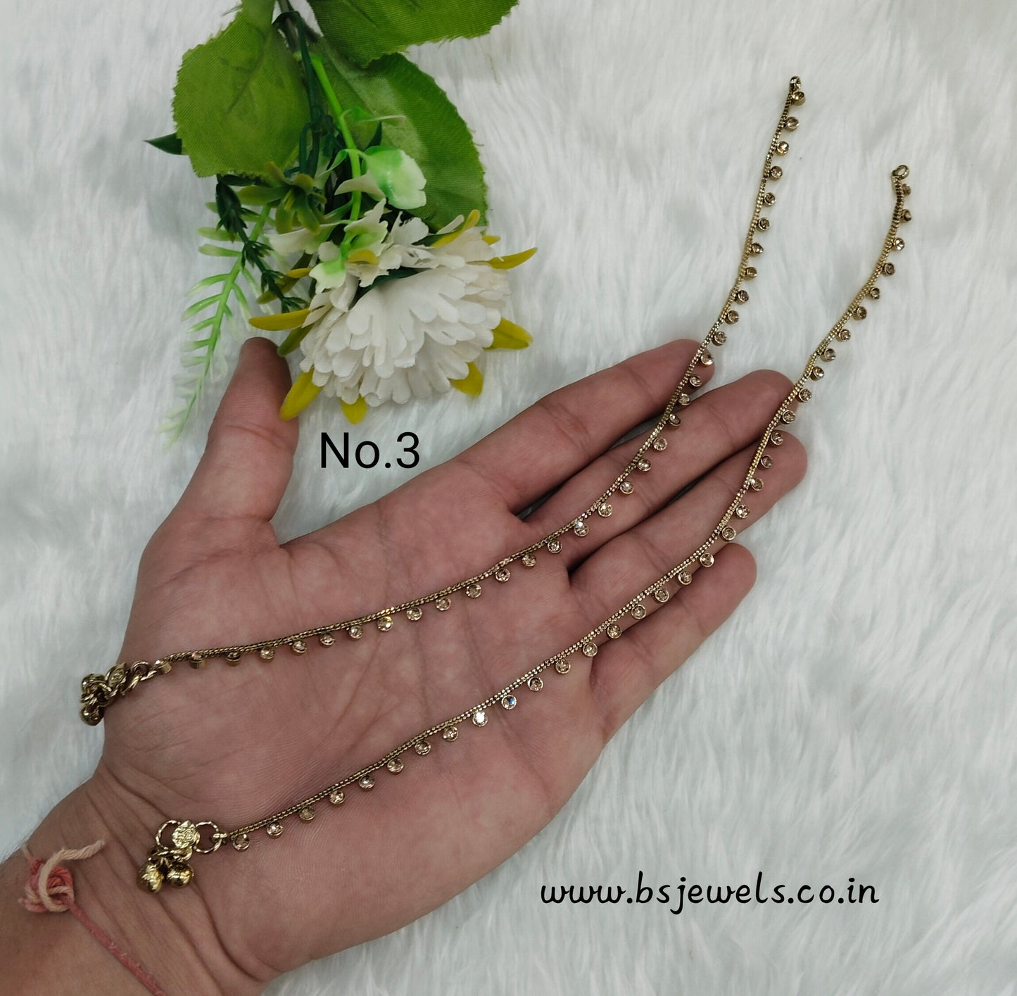 Antique Gold Anklets Jhanjar Payal Jewellery  Set