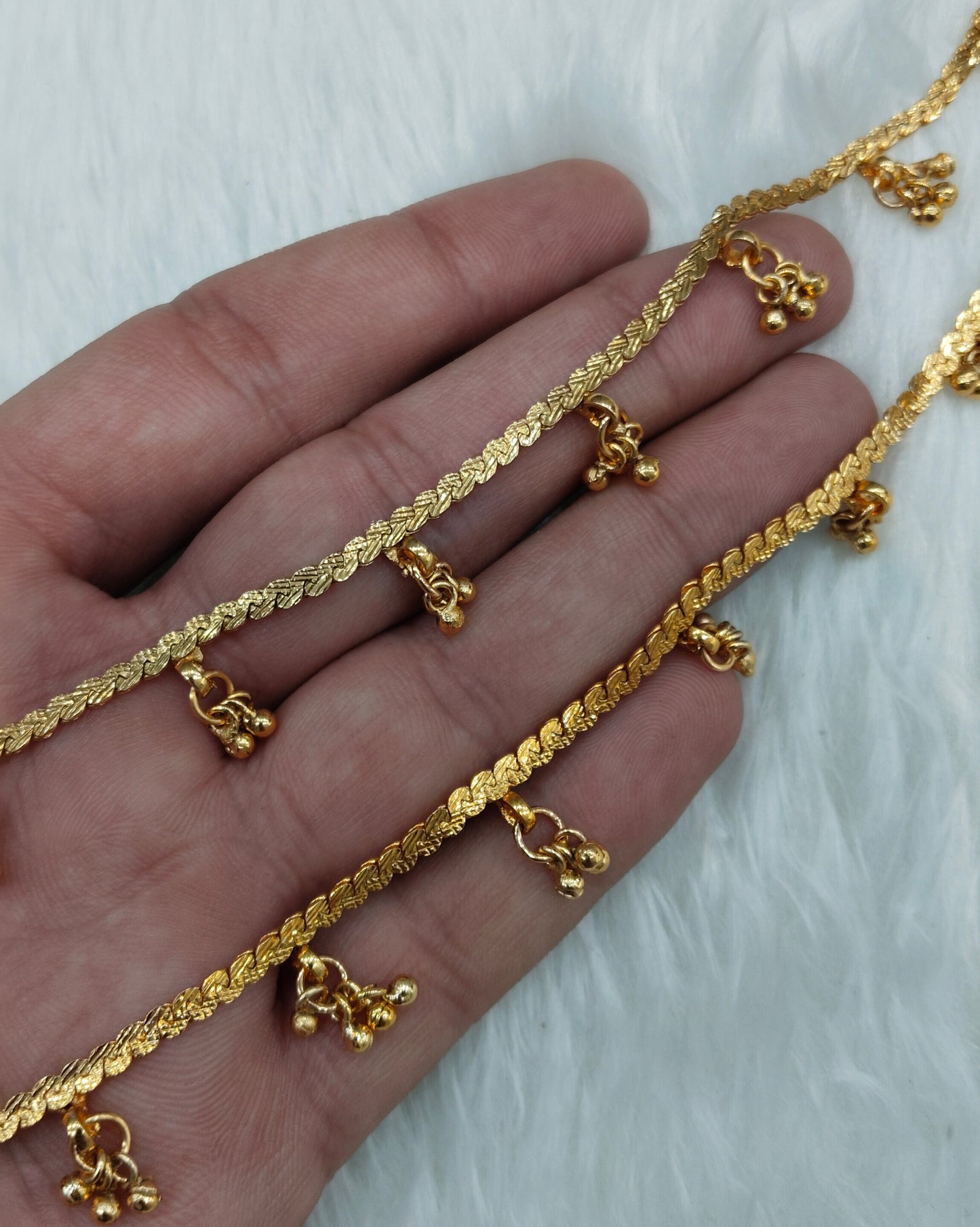 Gold Anklets Jhanjar Payal Jewellery  Set