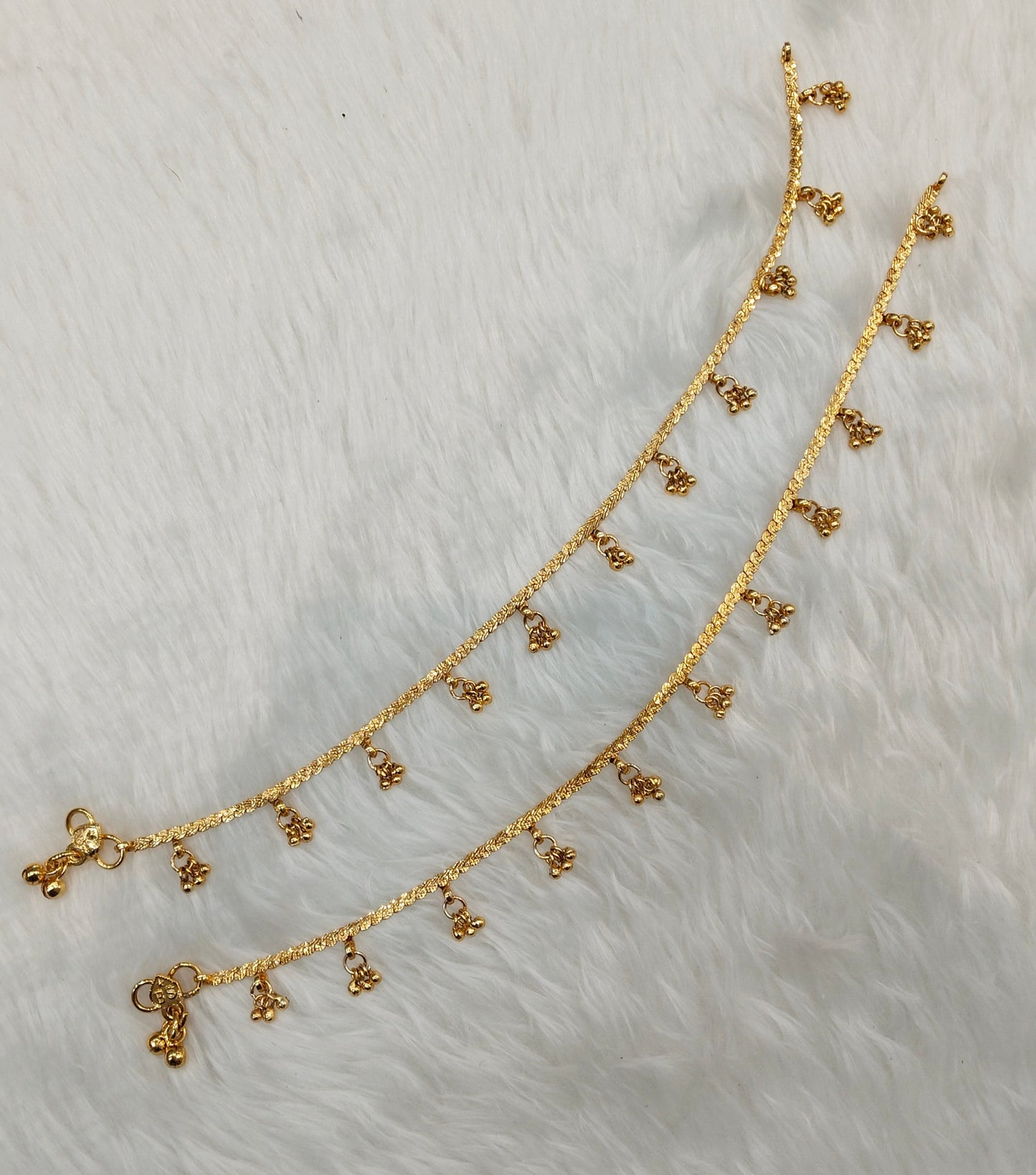 Gold Anklets Jhanjar Payal Jewellery  Set