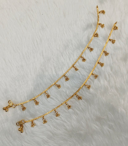 Gold Anklets Jhanjar Payal Jewellery  Set