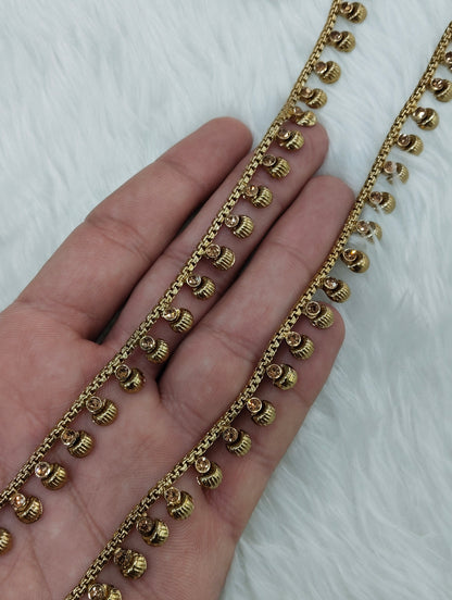 Antique Gold Anklets Jhanjar Payal Jewellery  Set