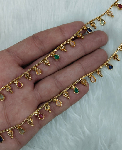 Gold Anklets Jhanjar Payal Jewellery  Set
