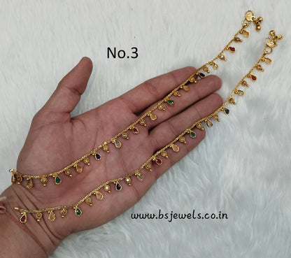 Gold Anklets Jhanjar Payal Jewellery  Set