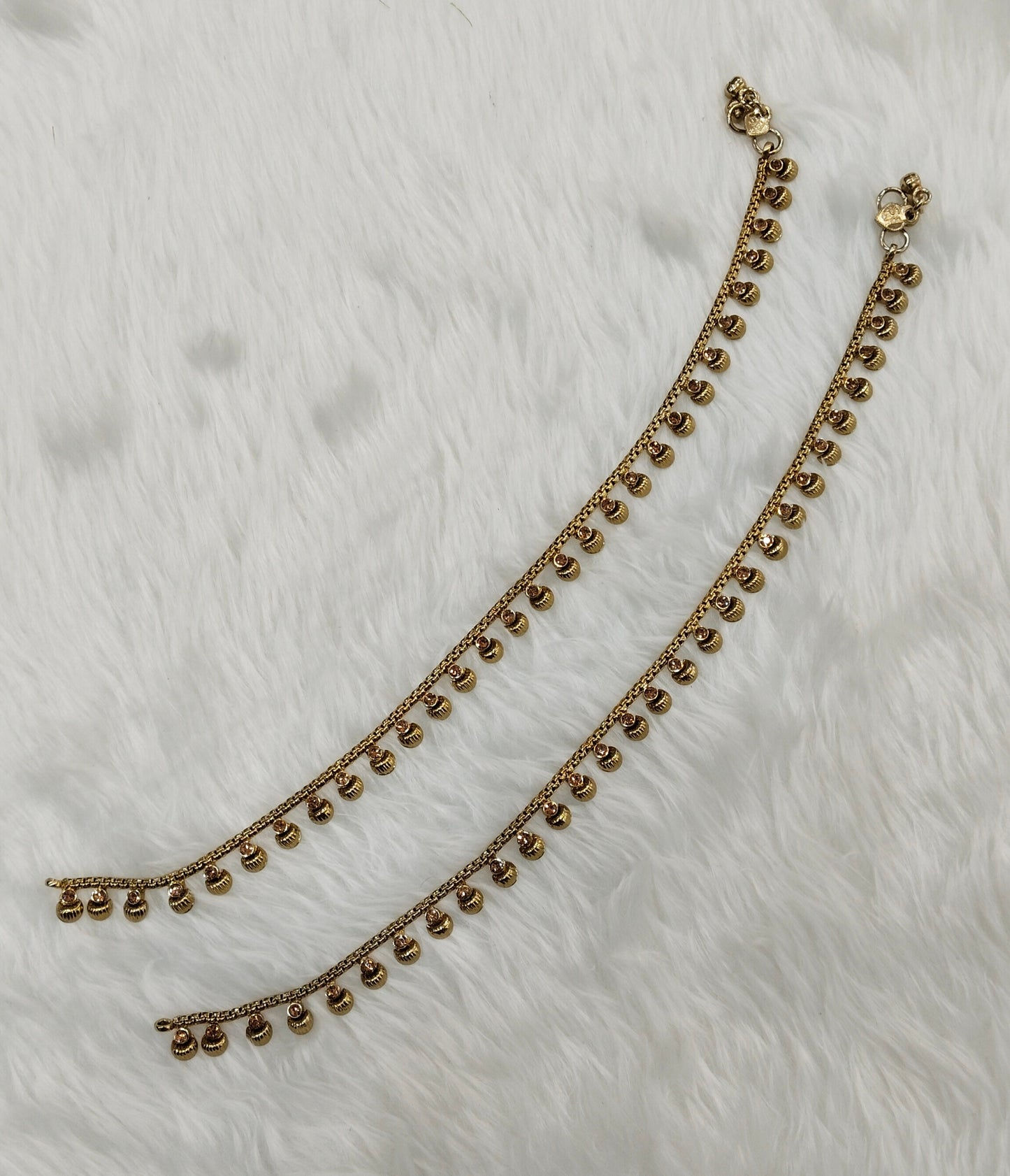 Gold Anklets Jhanjar Payal Jewellery  Set