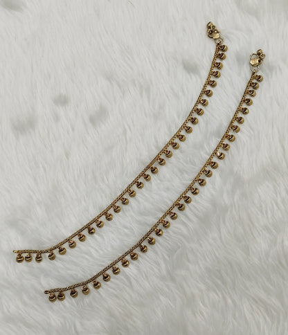 Gold Anklets Jhanjar Payal Jewellery  Set
