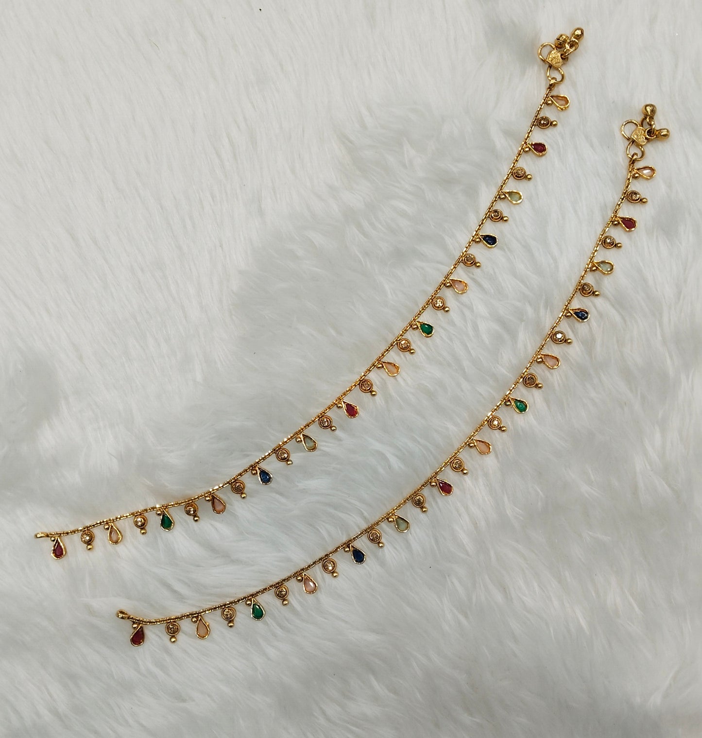 Gold Anklets Jhanjar Payal Jewellery  Set