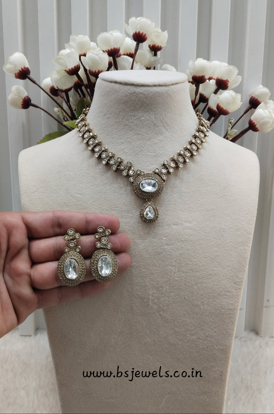 Antique Gold Necklace Jewellery Bravo Set