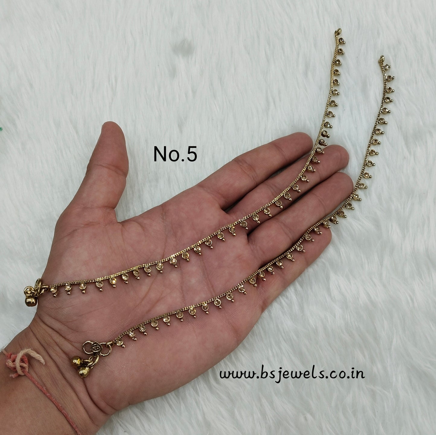 Antique Gold Anklets Jhanjar Payal Jewellery  Set