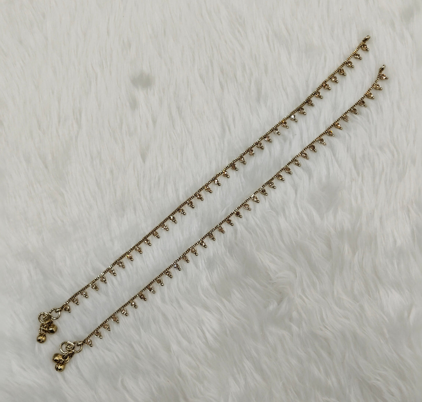 Antique Gold Anklets Jhanjar Payal Jewellery  Set