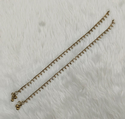 Antique Gold Anklets Jhanjar Payal Jewellery  Set