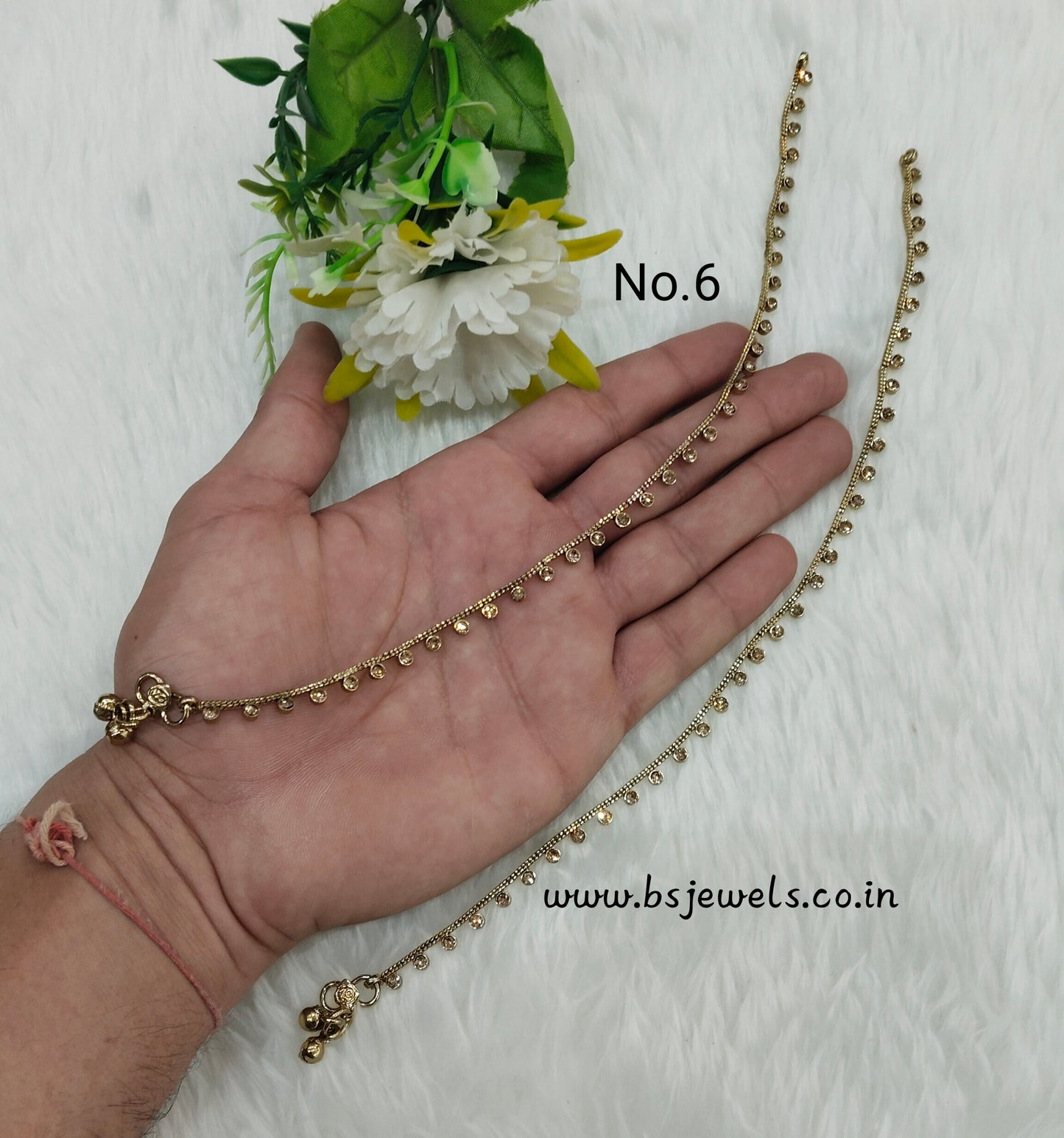 Antique Gold Anklets Jhanjar Payal Jewellery  Set