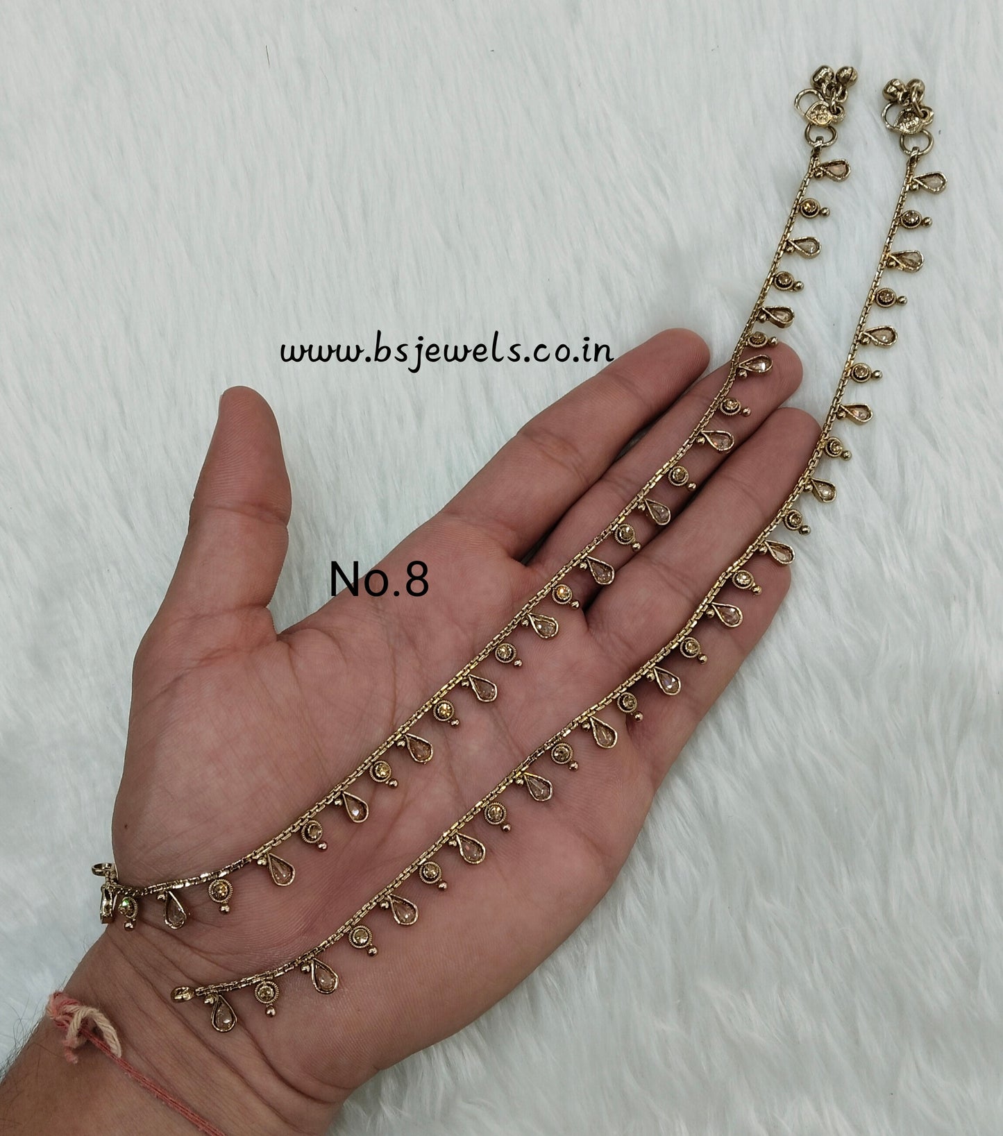 Antique Gold Anklets Jhanjar Payal Jewellery  Set