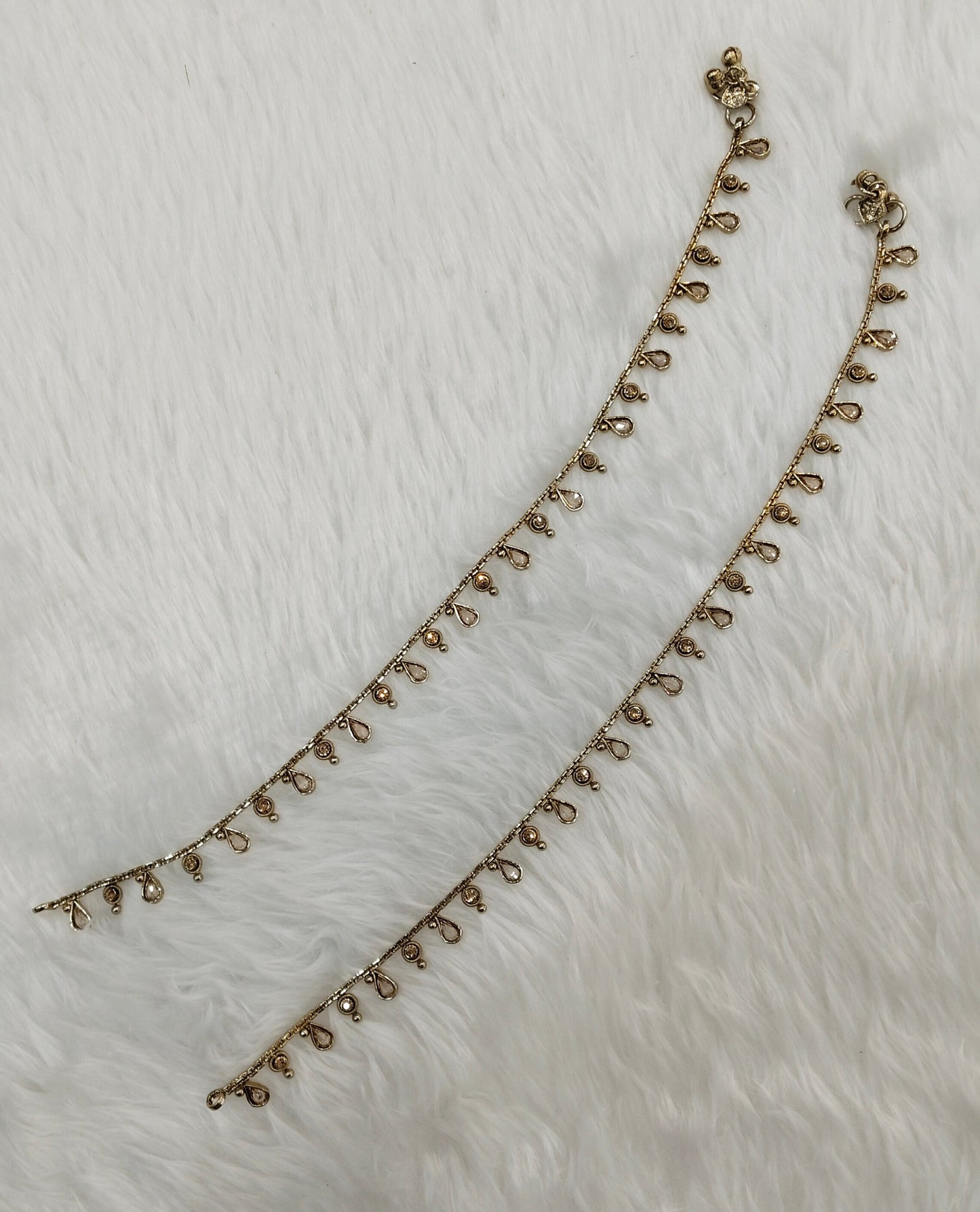 Antique Gold Anklets Jhanjar Payal Jewellery  Set