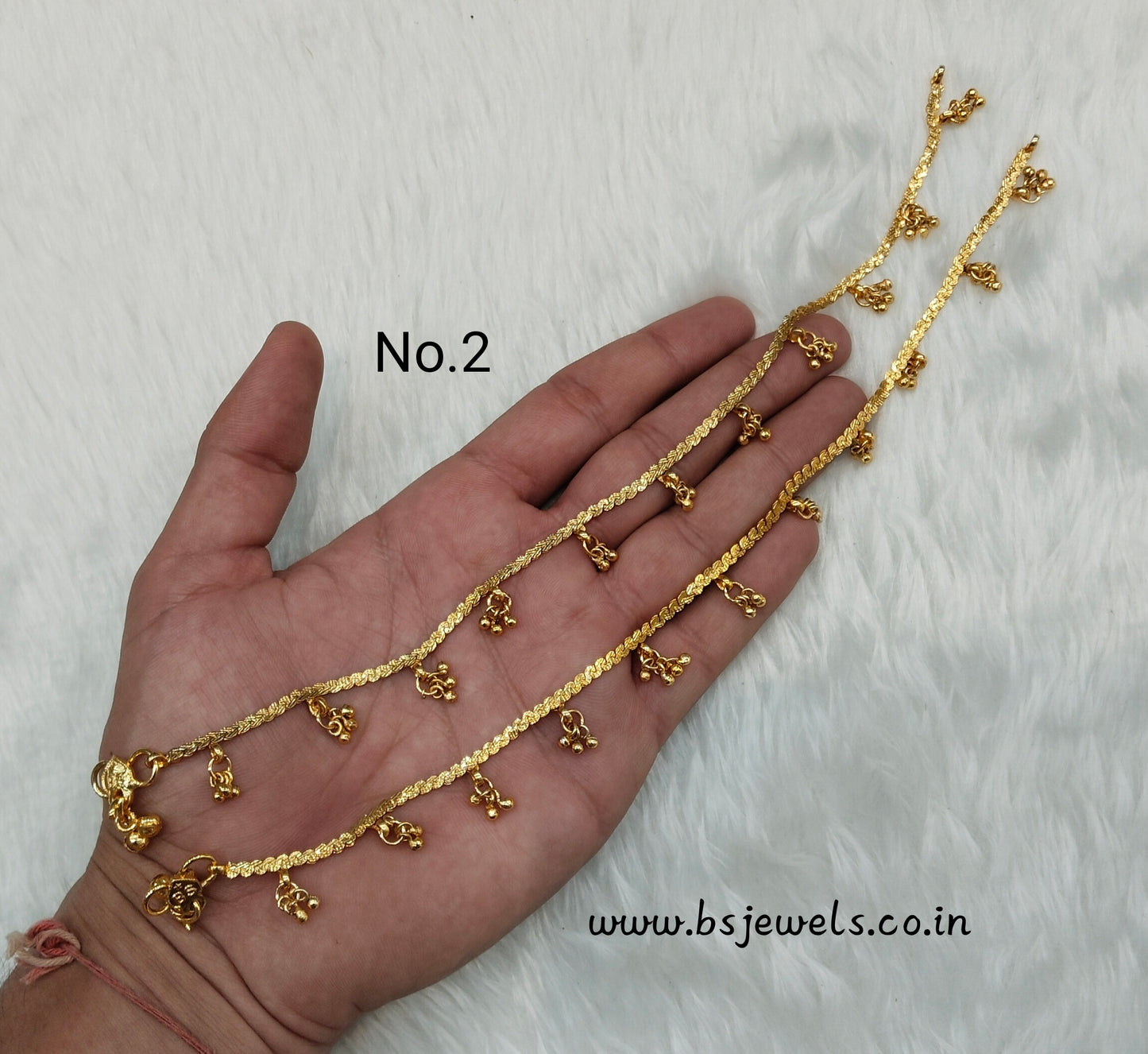 Gold Anklets Jhanjar Payal Jewellery  Set