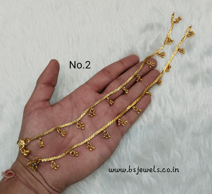 Gold Anklets Jhanjar Payal Jewellery  Set