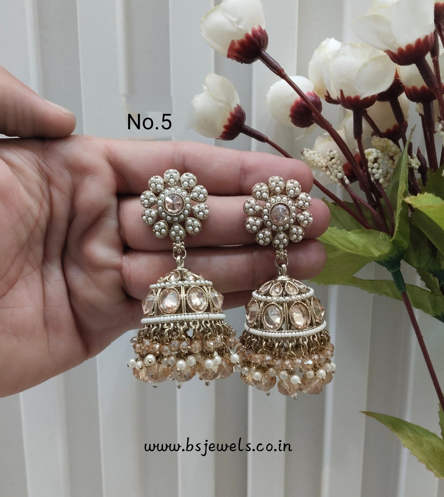 Antique Gold Jhumki Bollywood Ghatak Earrings