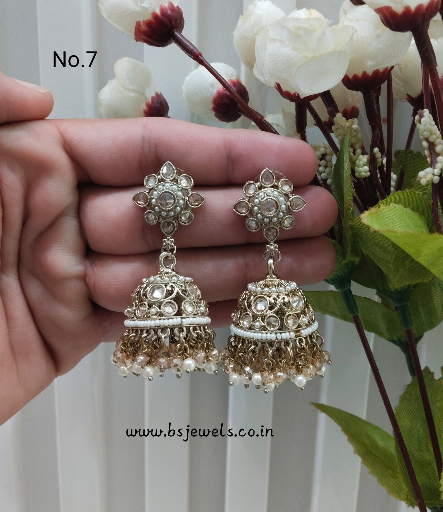 Antique Gold Jhumki Bollywood Ghatak Earrings