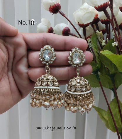 Antique Gold Jhumki Bollywood Ghatak Earrings