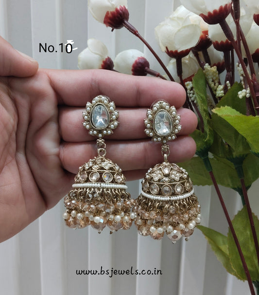 Antique Gold Jhumki Bollywood Ghatak Earrings