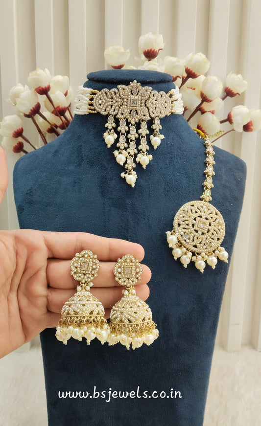 Antique Gold Choker Jewellery Bablu Set