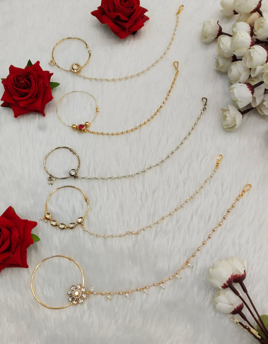 Nose ring bridal nathini for pierced nose