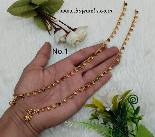 Gold Anklets Jhanjar Payal Jewellery  Set