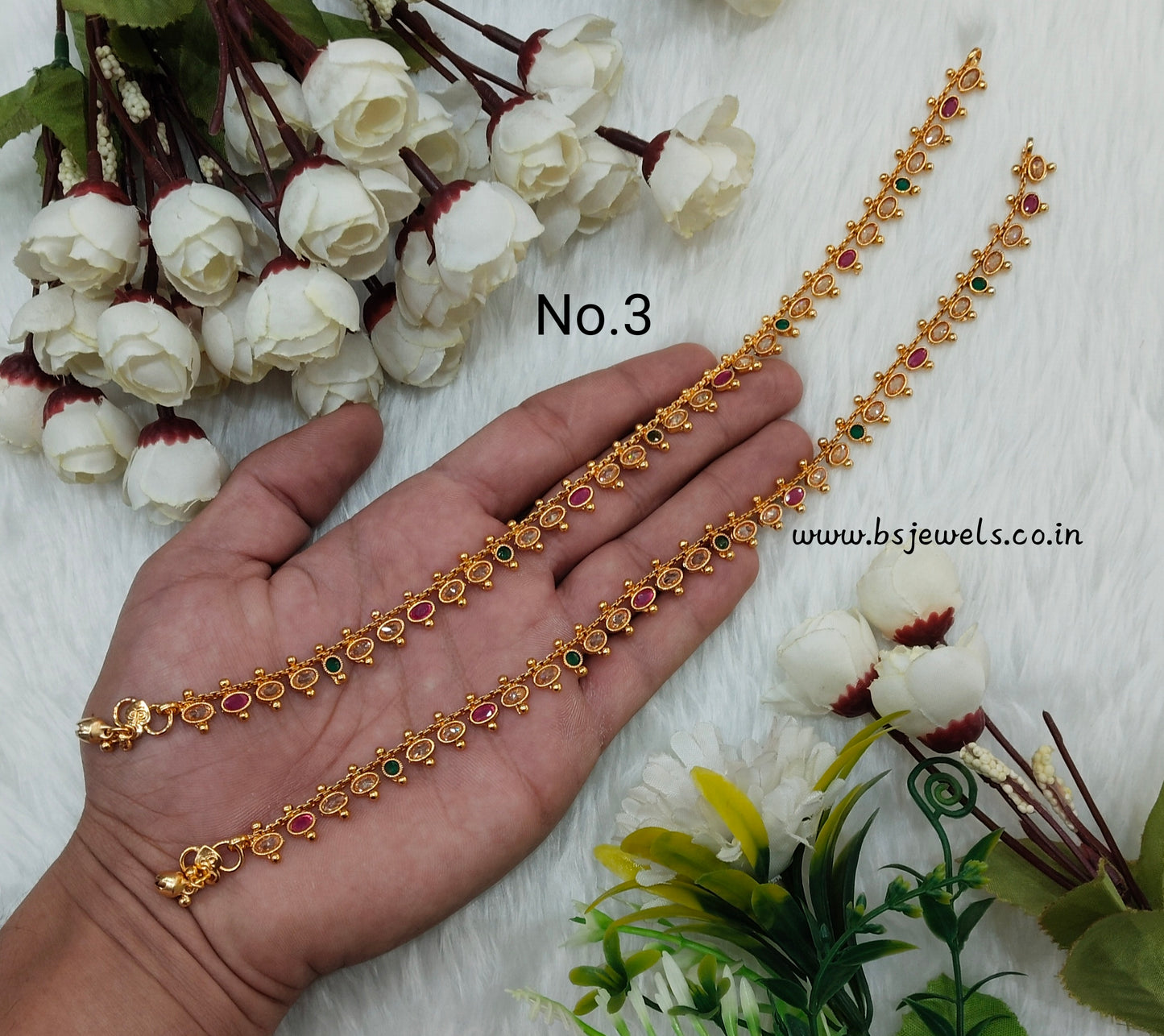 Gold Anklets Jhanjar Payal Jewellery  Set