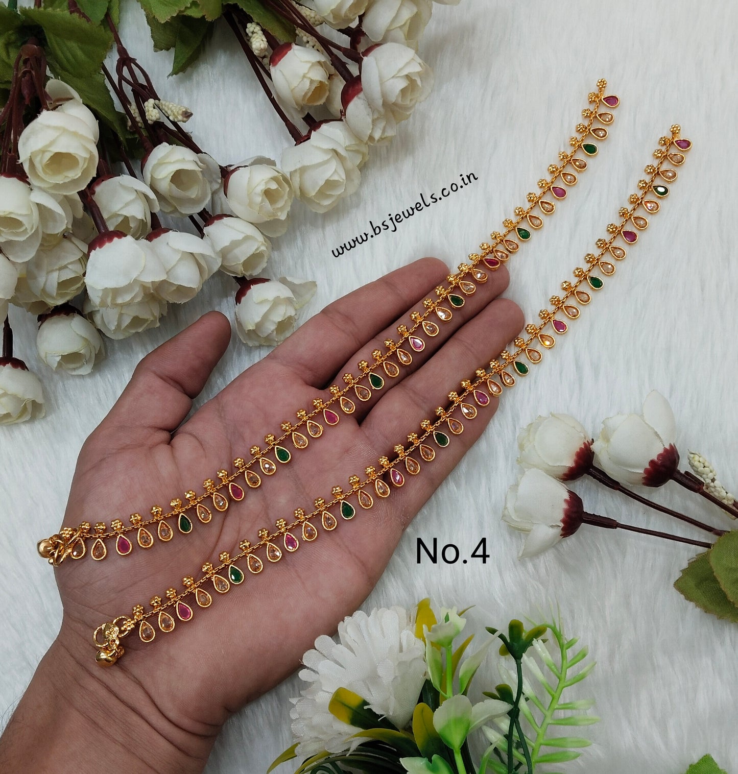 Gold Anklets Jhanjar Payal Jewellery  Set