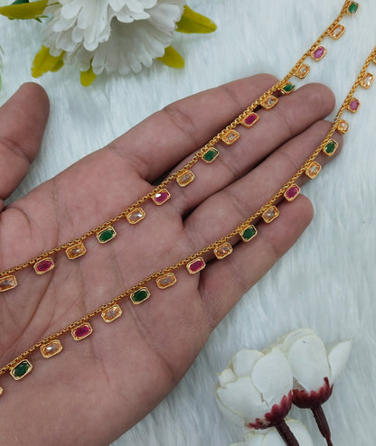 Gold Anklets Jhanjar Payal Jewellery  Set