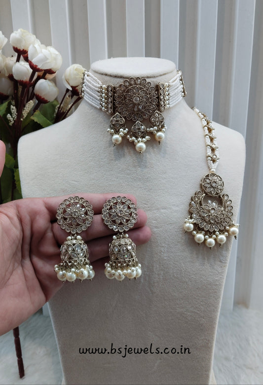 Antique Gold Choker Jewellery Alan Set